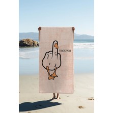 Dolce Mariee Dijital Baskı Plaj Deniz Havlusu Ördek Desenli Peştamal HVL0134