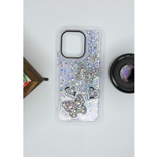 FoxPower Realme C53 Kılıf Kelebek Desenli Parlak Simli Kapak