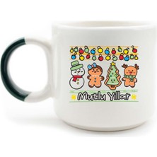 Palto Tasarım Noel Işıklar D Kulp Kupa -Yılbaşı Temalı Kupa