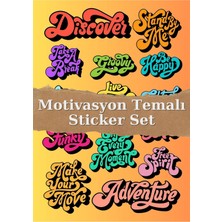 One Little Happiness Motivasyon Temalı Sticker Set Macbook Notebook Tablet Telefon Ajanda Laptop Defter Sticker Seti