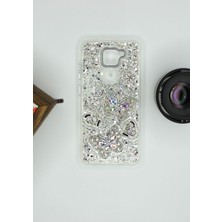 FoxPower Xiaomi Redmi Note 9 Kılıf Kelebek Desenli Parlak Simli Kapak