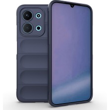 Kılıfolog Redmi 15C 4g Kılıf Esnek Tpu Oyuklu Arka Yüzey Tasarımlı Zore Etnik Silikon Kapak - Lacivert