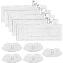 CetKing 10 Mikrofiber Bez Seti, Buharlı Temizleyici Aksesuarı, Easyfix Sc 2, Sc 3, Sc 4, Sc 5, Yıkanabilir Bezler (5 Zemin Başlığı + 5 El Başlığı)