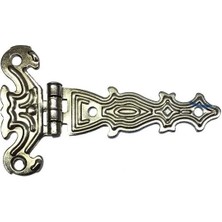 Dekoratif, Sac Tek Kuyruklu Menteşe - 40X68 Mm, Küçük, Nikel, 1 Adet