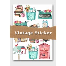 One Little Happiness Vintage Sticker Planner Ajanda Bullet Journal Için Uygun Set