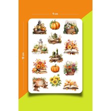 One Little Happiness Bal Kabağı Temalı Sticker Seti | Bullet Journal Sticker | Defter | Çıkartma | Scrapbook