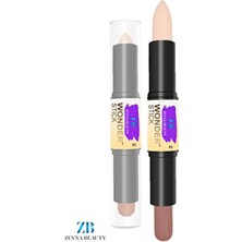 Zienna Beauty Bej Renkli Contour Stick Çift Taraflı Kapatıcı Pürüzsüz Uygulama ve Doğal Görünüm