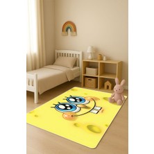 Dolce Mariee  Parlak Kadife Kumaş Dijital Baskı Dot Kaymaz Tabanlı Çocuk ve Genç Odası Halısı H0468