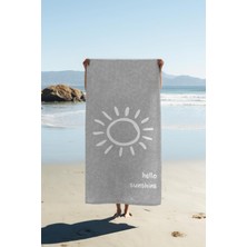 Dolce Mariee Dijital Baskı Plaj Deniz Havlusu Hello Sunshine Desenli Peştamal HVL0002