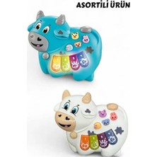 Scntoys Sesli Işıklı Müzikli Inekli Bebek Piyanosu Müzikli Işıklı Bebek Piano Eğitici Org Bebekler Için