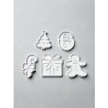 Yeni Yıl Yılbaşı Noel Christmas Kurabiye Hamur Kalıbı 5 Adet