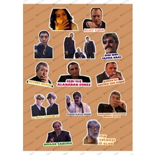 One Little Happiness Kurtlar Vadisi Temalı 13 Parça Sticker Seti Laptop ve Tablet İçin