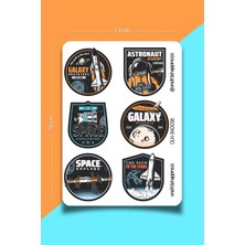 One Little Happiness Uzay Patch Temalı Sticker Seti | Bullet Journal Sticker | Defter | Çıkartma | Scrapbook