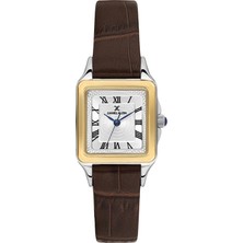 Daniel Klein Danıel Kleın DKE.1.10815-3 Kahverengi Deri Kordon Roma Rakamlı Kare Kadın Kol Saati