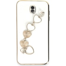 TE Dükkan Buğz Samsung Galaxy J7 Pro / J730 Kılıf Esila Silikon - Beyaz