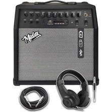 CetKing MGA-50HD Elektro Gitar Amfisi 50 Watt USB Bluetooth Şarjlı 4 Girişli (Kulaklık ve Kablo Dahil)