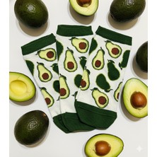 Akaret Tekstil Avokado Figürlü Step Çorap 3'lü Kadın, Dikişsiz