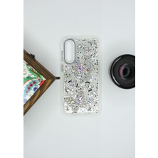 FoxPower Oppo A60 Kılıf Kelebek Desenli Parlak Simli Kapak