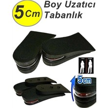 Hava Yastıklı Topuk Yükseltici, Siyah, 5 Cm, Rahat ve Gizli Kullanım