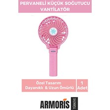 Armoris Yeni Cep Boyu USB Şarjlı 3 Kademeli Sessiz Taşınabilir Mini Fan Pervaneli Soğutucu Küçük Vantilatör
