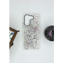 FoxPower Tecno Camon 20 Kılıf Kelebek Desenli Parlak Simli Kapak