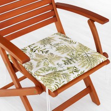 Güzel Mağaza 2 Adet Botanik Desen , Dijital Baskı , Çift Taraflı , Süngerli Fermuarlı Sandalye Minderi Mutfak Bahçe Yemek Masası