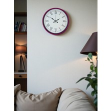 Sylar Zentime 36 cm Pembe Dekoratif Duvar Saati