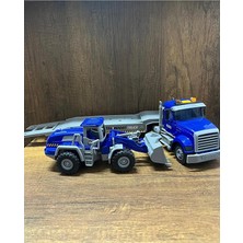 Scntoys Sesli ve Işıklı Kepçe Dozer Taşıyıcı Tır Oyuncak Dozer ve Taşıyıcı Tır Dozer Taşıyan Kamyon