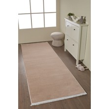 Anaska Home Salon Halısı Kaymaz Tabanlı Halı Makinede Yıkanabilir Halı Kahverengi Halı Post Halı Peluş Halı