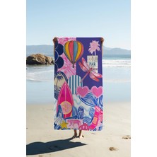 Dolce Mariee Dijital Baskı Plaj Deniz Havlusu Modern Desenli Peştamal HVL0172