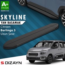 S-Dizayn Citroen Berlingo 3 Uzun Şase Skyline Siyah Yan Basamak 213 Cm 2018 Üzeri A+ Kalite