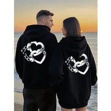 Nevermind Sevgili Çift Kombin Kapüşonlu Sweatshirt – Forever&Together Baskılı Çift Hoodie Unisex 2'li Set