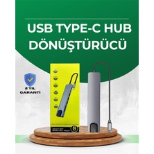 Tgzm Type‑c Dönüştürücü – 2×usb3.0 Sd/ms 4K HDMI & RJ45 ile Profesyonel Kullan - TG0012-2RO8V