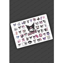 One Little Happiness Kuromi Sticker Etiket Tek Sayfa 43 Adet Etiket ( Planlayıcı Bullet Journal Için Uygundur.)