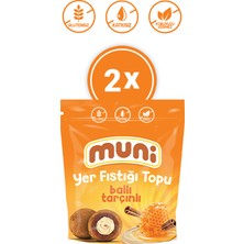 Muni Glutensiz, Katkısız Ballı Tarçınlı Yer Fıstığı Topu 2'li 80 gr