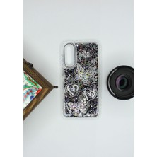 FoxPower Oppo A60 Kılıf Kelebek Desenli Parlak Simli Kapak