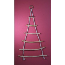 Empressco Beyaz Makrome Yılbaşı Ağacı ve Duvar Süsü, Şık ve Doğal Dekorasyon Parçası