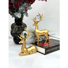 Şahane Home 2 Li Geyik Dekor Gold