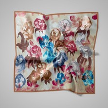 Piramit Naturel Eşarp | Renkli Tomurcuklar