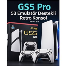 FaroxTech Gs5 Pro Oyun Konsolu | 53 Emülatör | Ps5 Görünümlü | Çift Kol | Tak Çalıştır