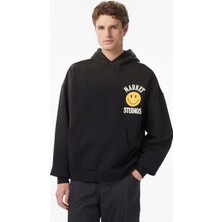 Market Smiley Upside Down Lockup Erkek Siyah Hoodie.jbl
