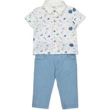 Bebetto Pike Gömlek 2li Takım (Outsıde The World) Mavi