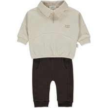 Bebetto Üç Ip Sweat 2li Takım (Self Enjoy) Kahverengi