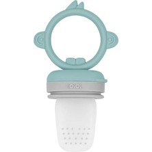 Silikon Püre Meyve Sebze Emziği Aqua Green / Powder Grey