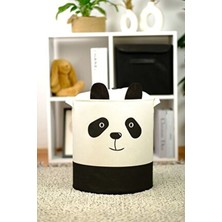 Prendi Home Panda Tasarımlı Büzgülü Çocuk Odası Sepeti – Katlanabilir Oyuncak ve Kıyafet Saklama Kutusu 37X40 cm