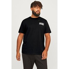 Jack & Jones Jjecorp Logo Erkek Büyük Beden T-Shirt 12158505 Düz Desenli Kısa Kol Günlük Kullanım