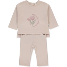 Bebetto Üç Ip Sweat 2li Takım (Retro Flower) Pudra