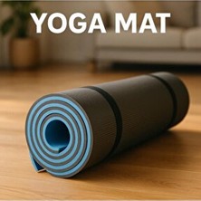 CKSpor 16MM Mavi-Siyah Pilates Matı – Ekstra Kalın Yoga ve Egzersiz Minderi