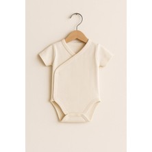 Babytex Kısa Kollu Kruvaze Krem Zıbın Body&zıbın %100 Pamuk