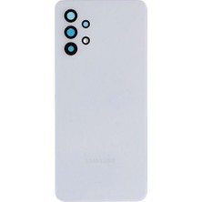 Yedcom Samsung A32 Kamera Camlı Beyaz Uyumlu Arka Kapak Batarya Kapağı Pil Kapağı